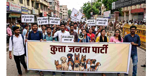 BPSC विवाद पर छात्रों का अनोखा विरोध, ‘कुत्ता जनता पार्टी’ के नाम से खोला मोर्चा